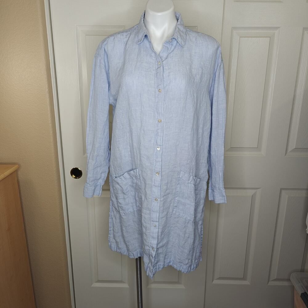Jones & Co. Jones New York linen midi tunic shirt sz L